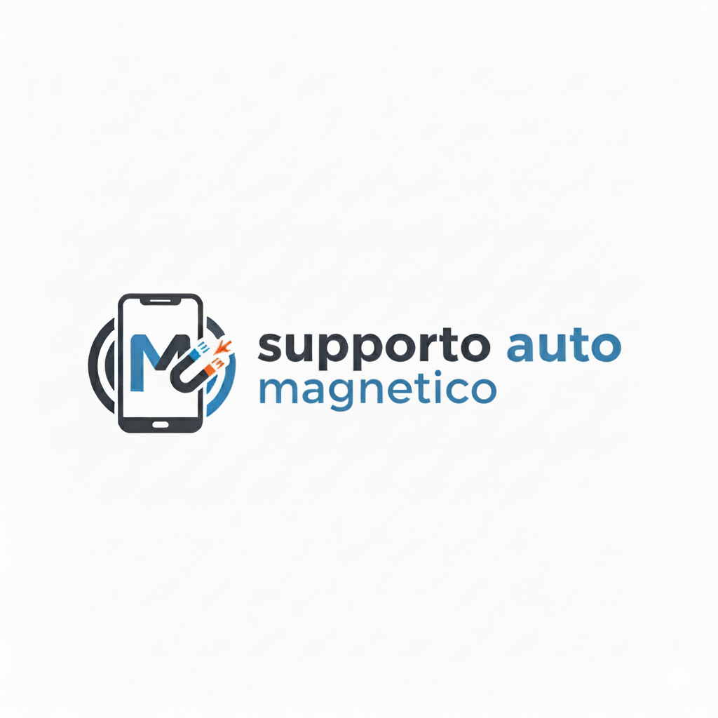 Supporto magnetico per auto installato su un cruscotto moderno